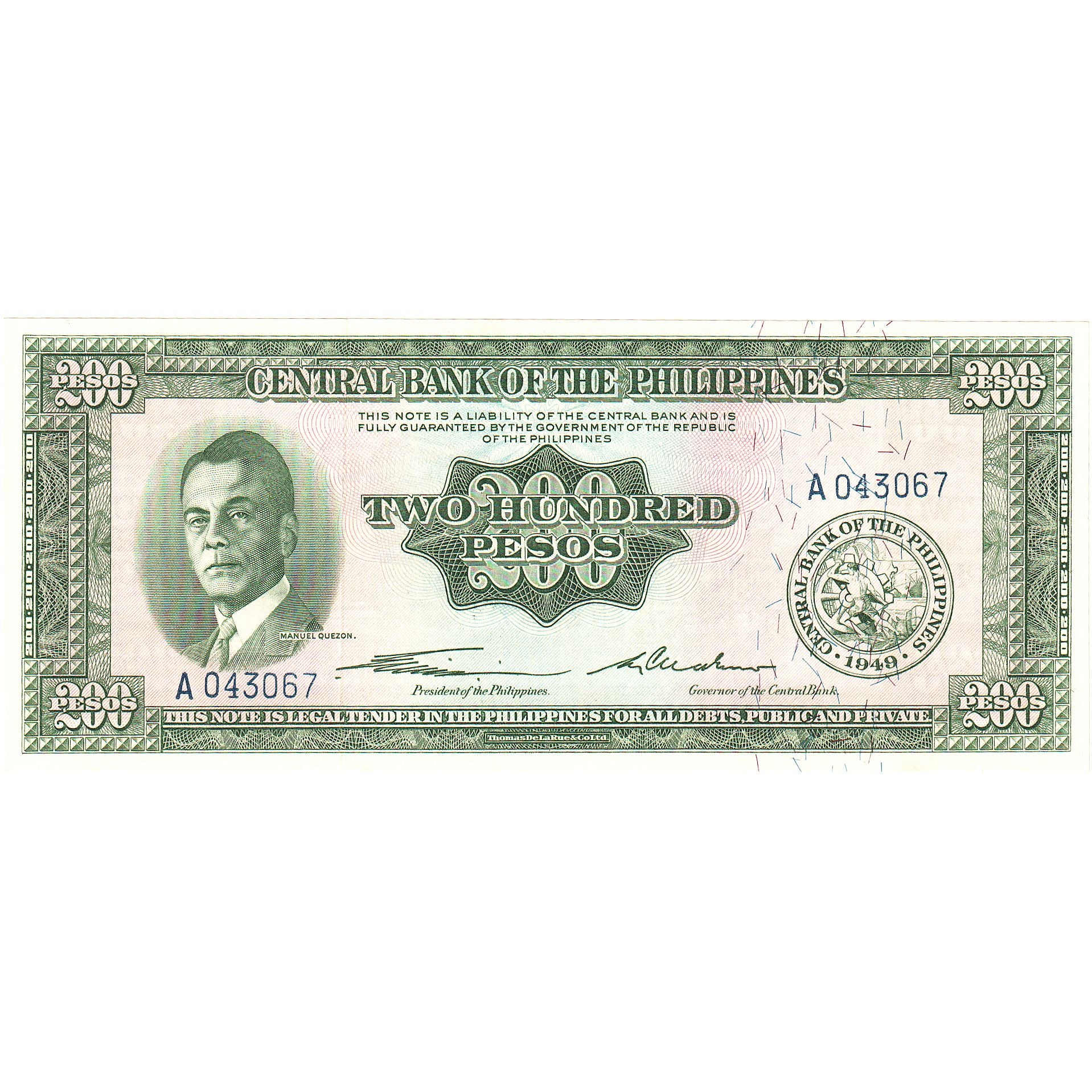 Filipinas, 200 Pesos, KM:140a, UNC(65-70)