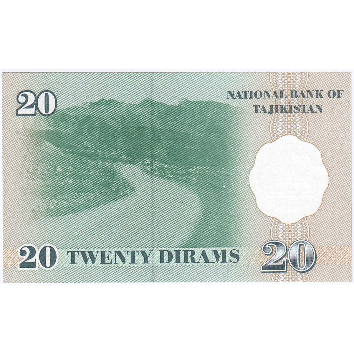 Tadżykistan, 20 Diram, 1999, KM:12a, UNC(65-70)