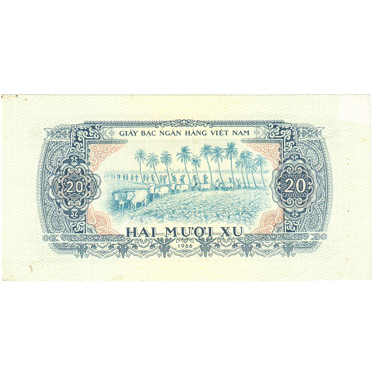 South Viet Nam, 20 Xu, 1966, KM:38a, UNC(65-70)