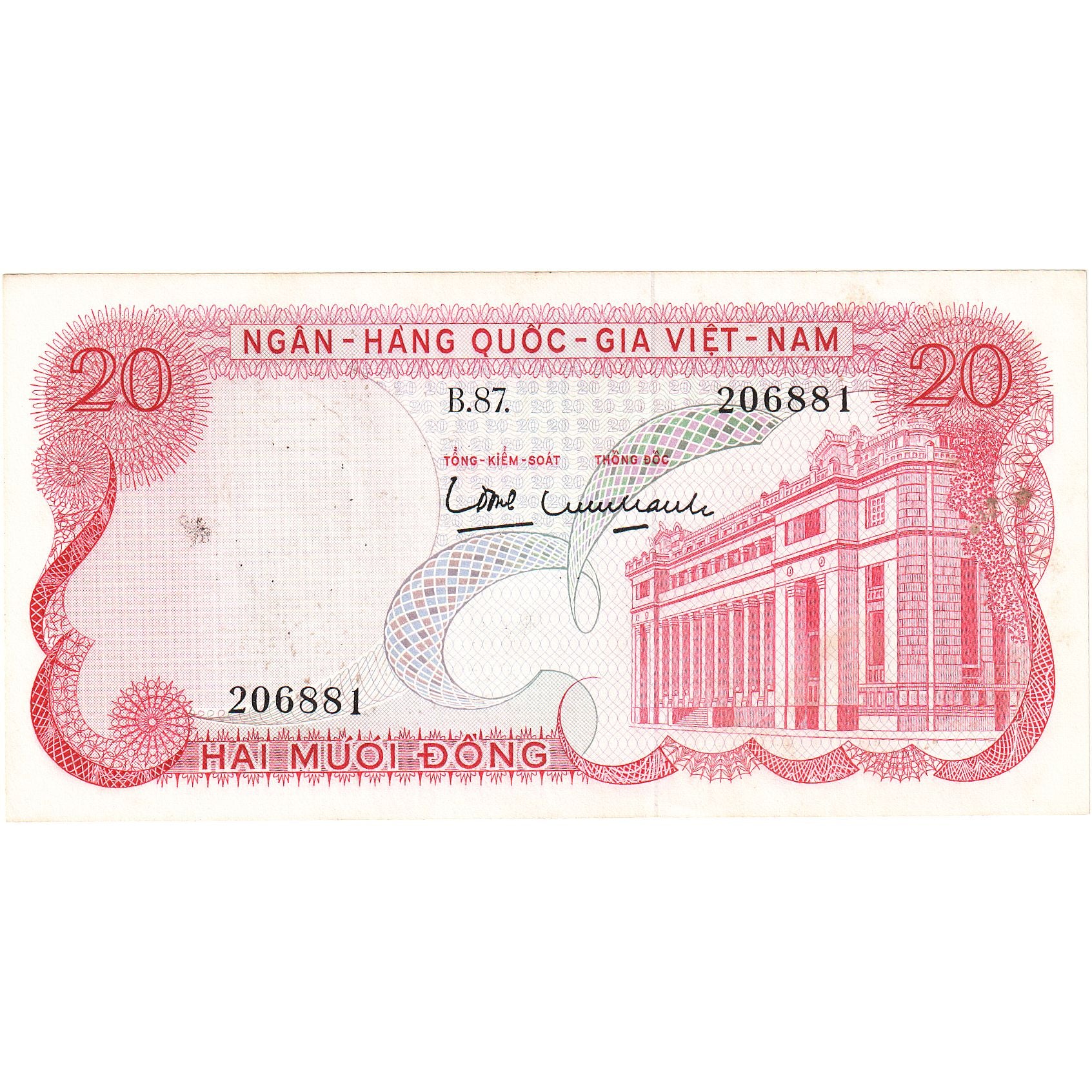 South Viet Nam, 20 D<ox>ng, KM:24a, AU(50-53)