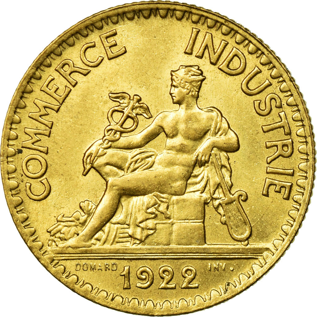 France, 2 Francs, Chambre de commerce, 1922, Bronze-Aluminium, SUP+, Gadoury:533