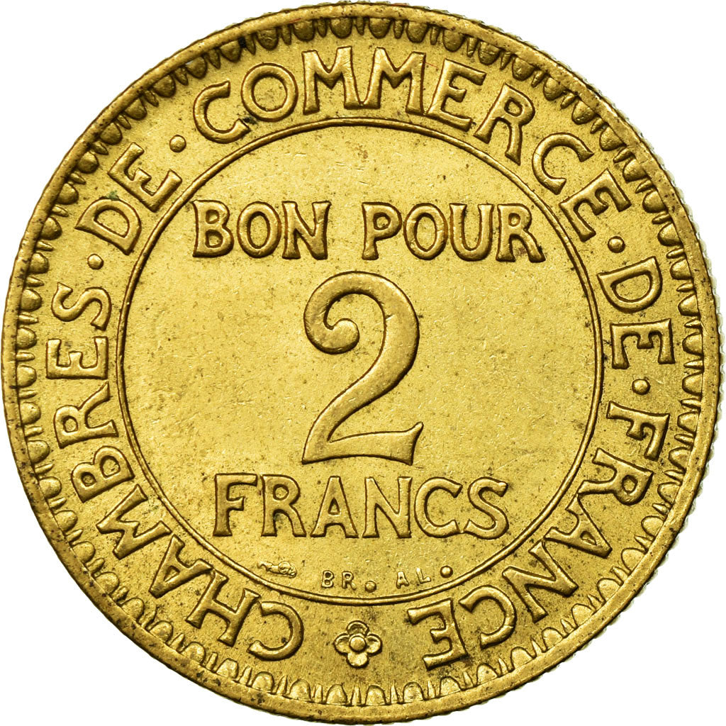 France, 2 Francs, Chambre de commerce, 1922, Bronze-Aluminium, SUP+, Gadoury:533