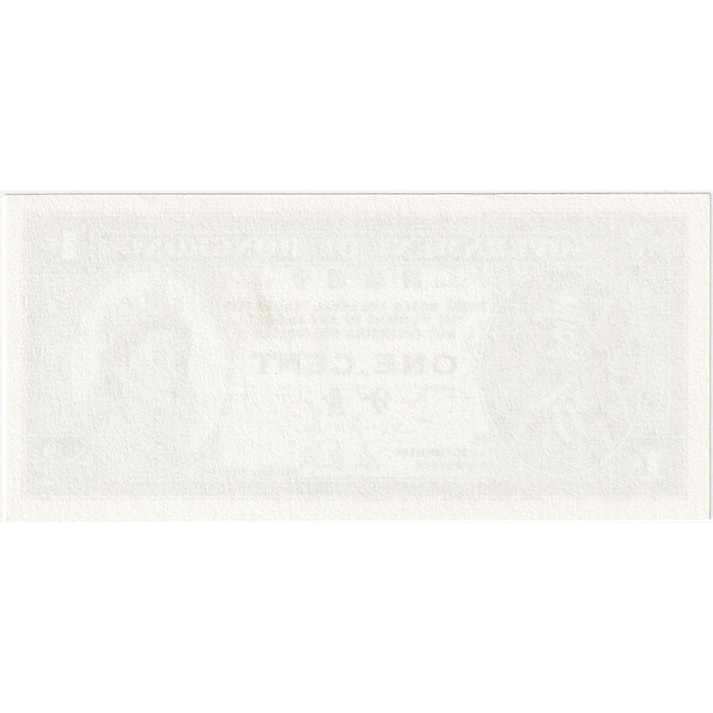 Nota, Hong Kong, 1 Cent, KM:325b, UNC(65-70)