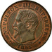 France, Napoleon III, 2 Centimes, Napoléon III, 1855, Strasbourg, Bronze