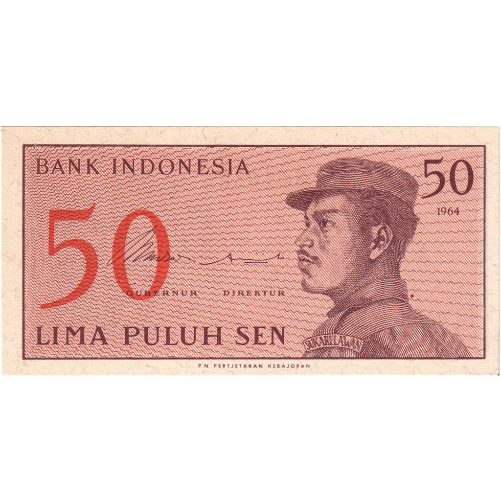 Banconote, Indonesia, 50 Sen, 1964, FDS