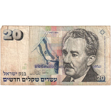 Israel, 20 New Sheqalim, 1993, KM:54c, VF(20-25)