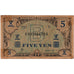 Nota, Japão, 5 Yen, KM:69a, VF(20-25)