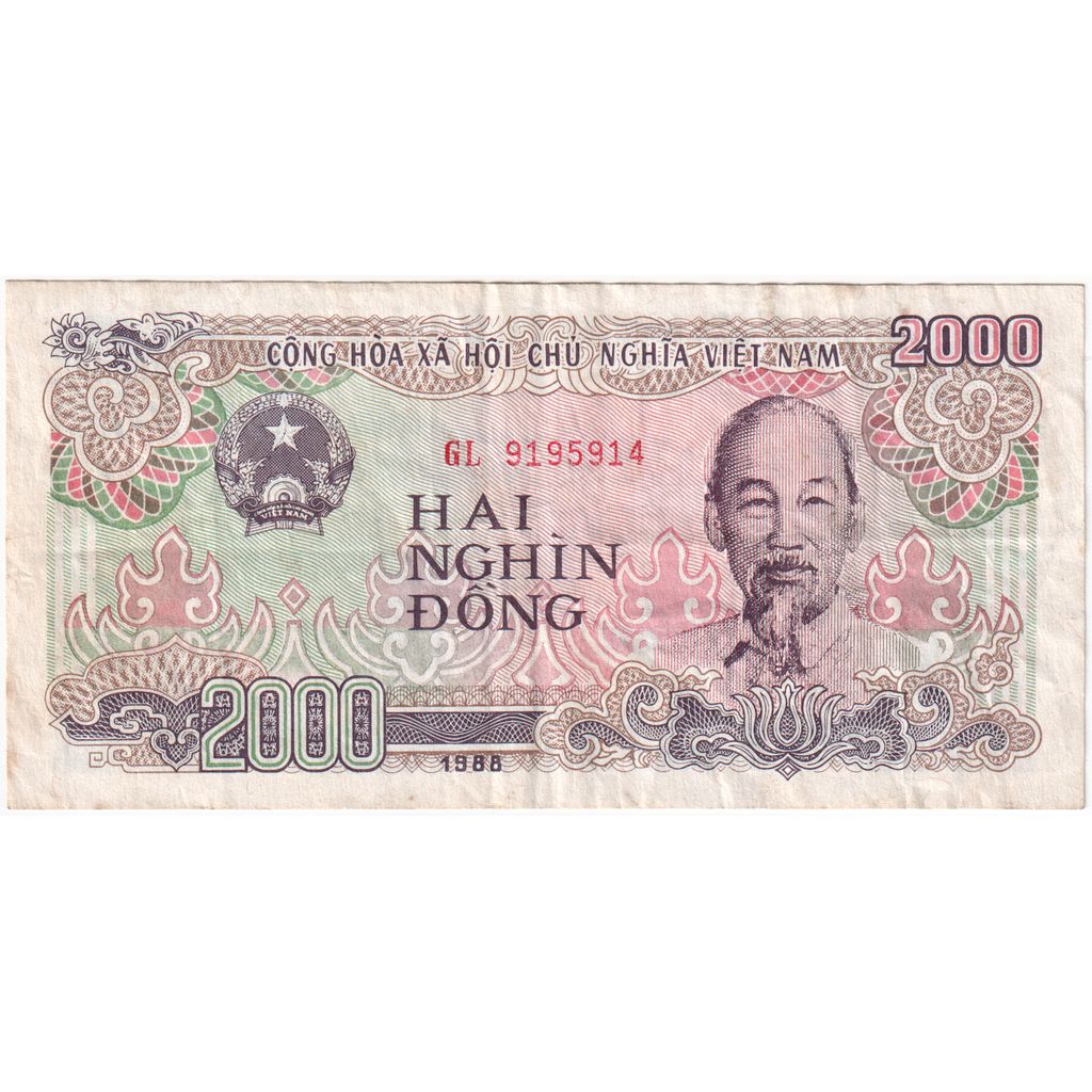 Viet Nam, 2000 Dông, 1988, TB+