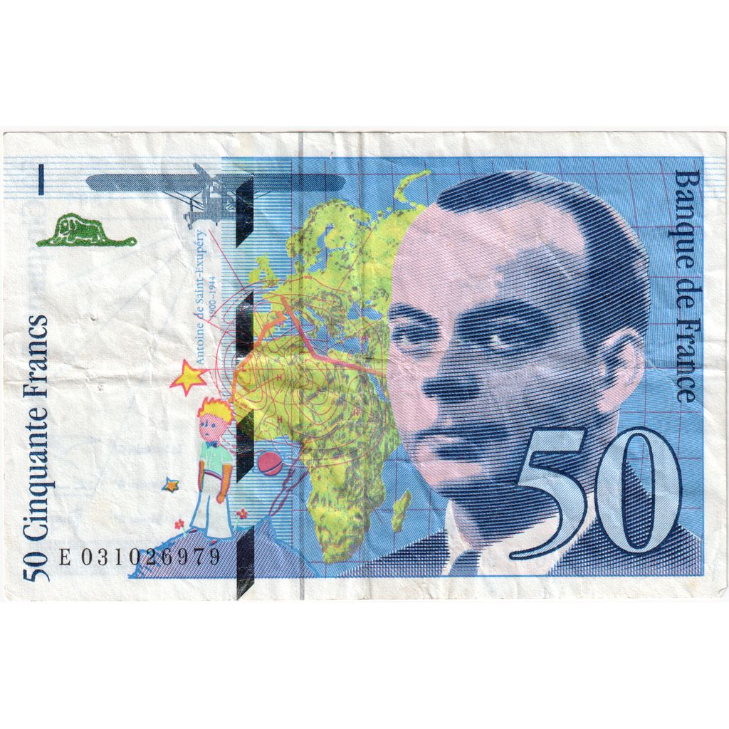 Frankrijk, 50 Francs, St Exupéry, 1997, E031026979, TB+, Fayette:73.4, KM:157Ad