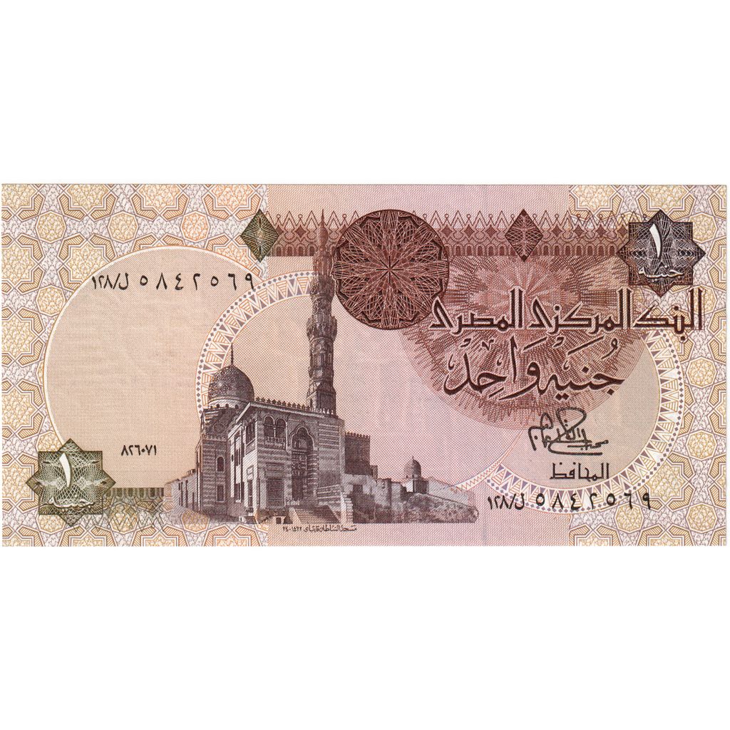 Biljet, Egypte, 1 Pound, Undated (1995), KM:50c, SPL