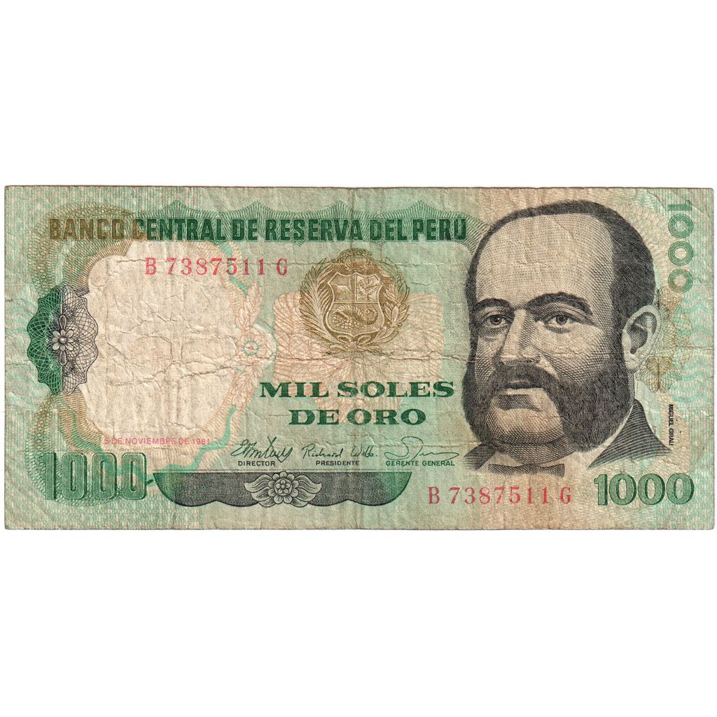 Peru, 1000 Soles De Oro, 1981, KM:122a, VF(30-35)