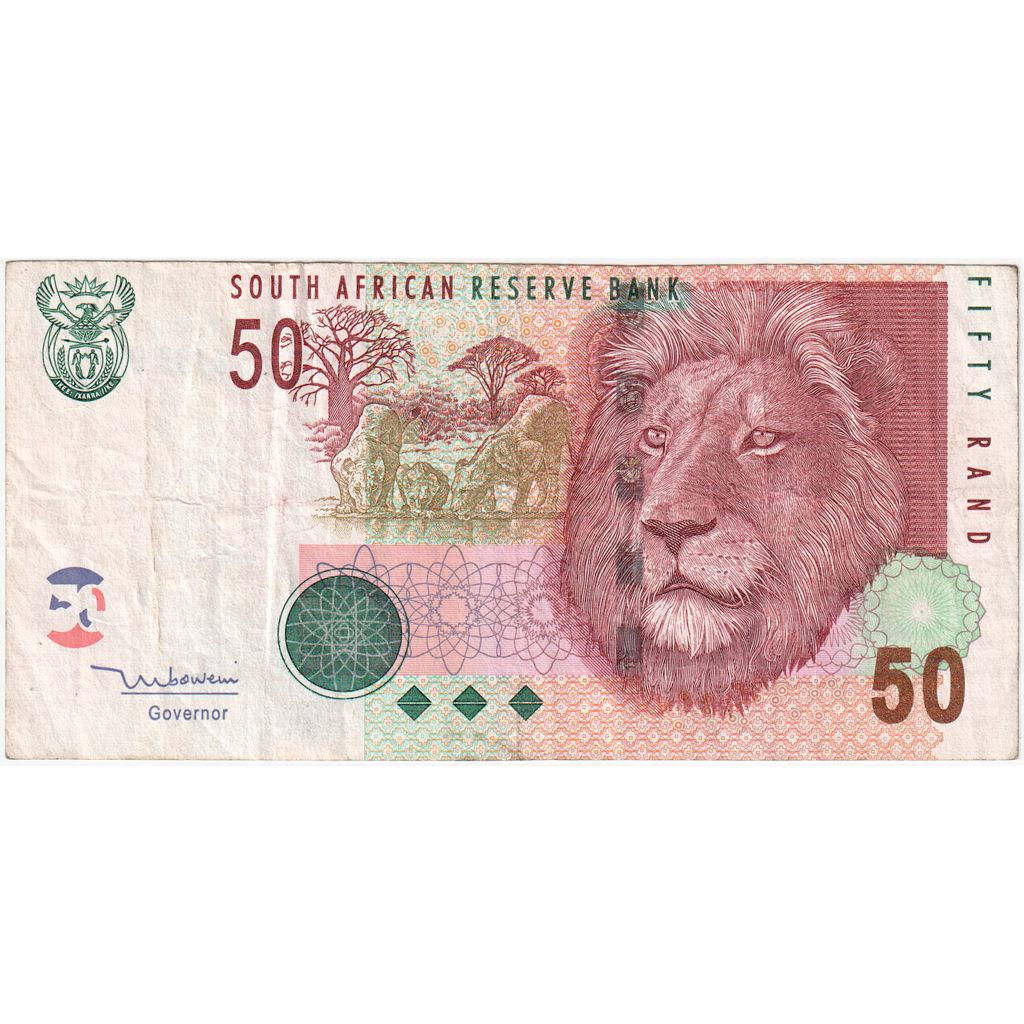 África do Sul, 50 Rand, 2005, KM:130b, VF(30-35)
