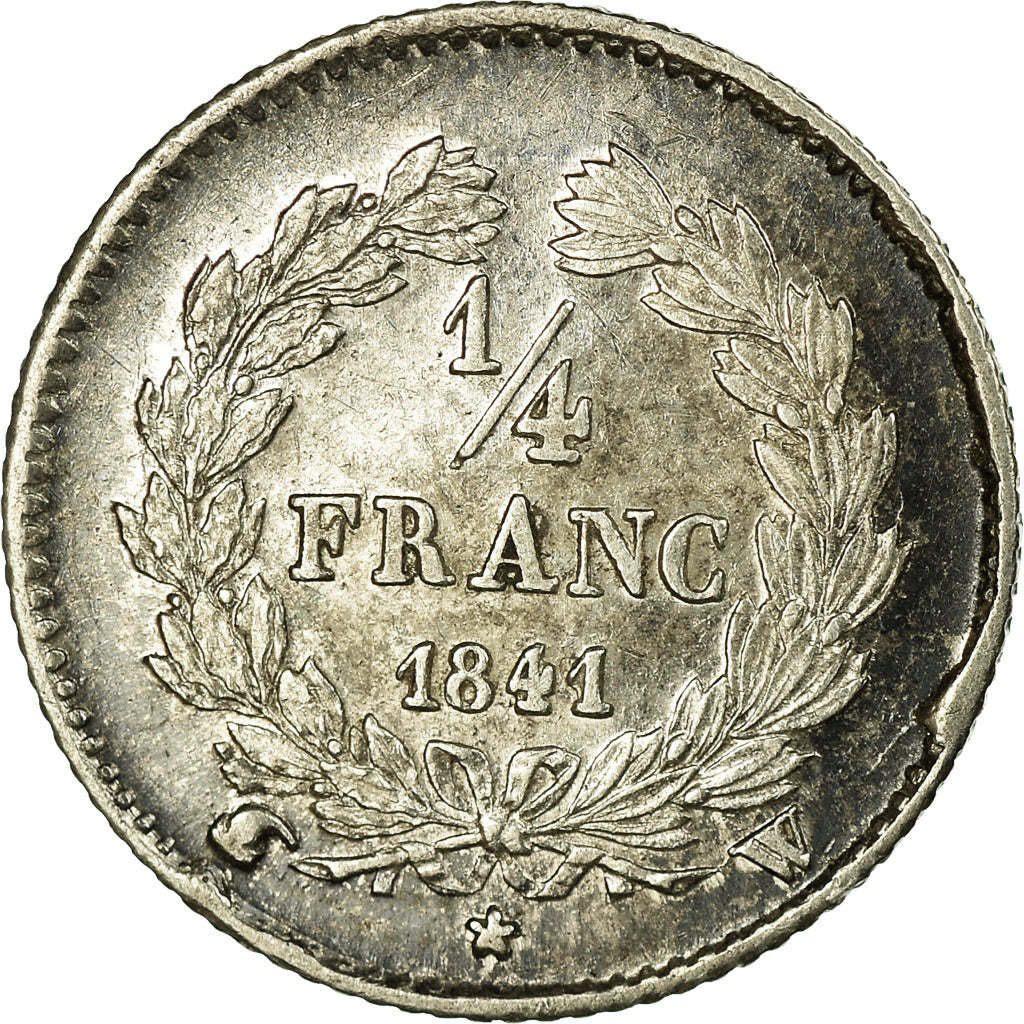 France, 1/4 Franc, Louis-Philippe, 1841, Lille, Silver, AU(50-53), Gadoury:355