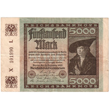 Germany, 5000 Mark, 1922, 1922-12-02, KM:81a, EF(40-45)
