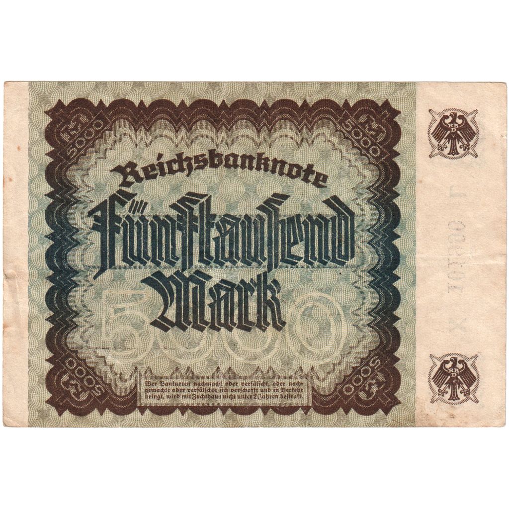 Germany, 5000 Mark, 1922, 1922-12-02, KM:81a, EF(40-45)