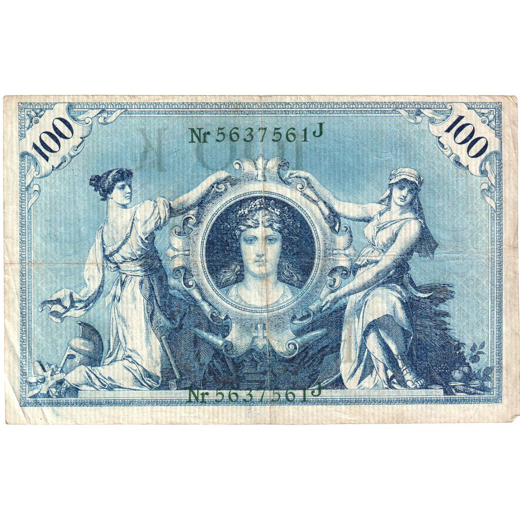 Niemcy, 100 Mark, 1908, 1908-02-07, KM:34, VF(30-35)