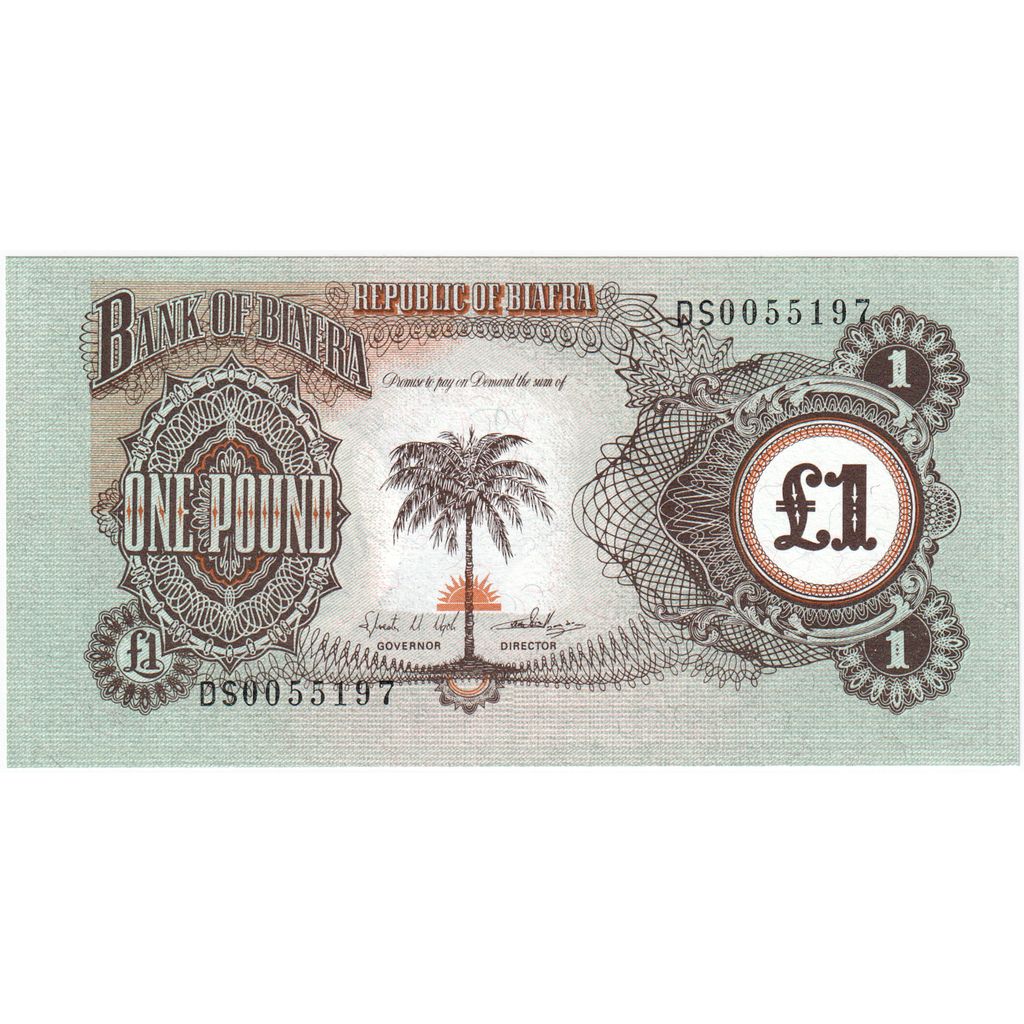 Banknote, Biafra, 1 Pound, undated (1968-69), KM:5a, UNC(65-70)