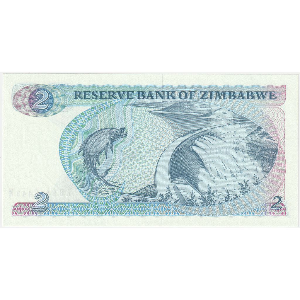 Zimbabwe, 2 Dollars, 1983, KM:1b, NIEUW