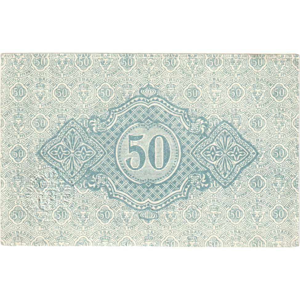 Alemanha, 50 Pfennig, Wiesbaden, AU(55-58)