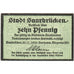 Deutschland, Saarbrücken Stadt, 10 Pfennig, Eglise, 1919, 1919-11-25, UNZ