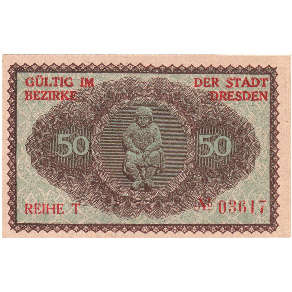 Deutschland, 50 Pfennig, DRESDEN, UNZ