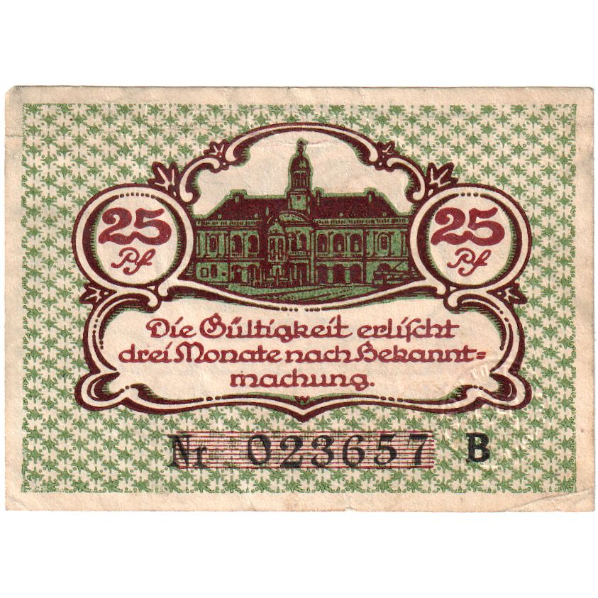 Deutschland, Magdeburg, 25 Pfennig, château, 1920, 1920-04-01, SS, Mehl:M2.6b