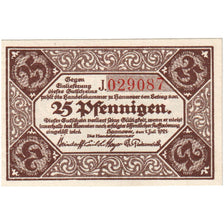 Germania, Hannover, 25 Pfennig, Eglise, 1921, 1921-07-01, SPL, Mehl:572.1
