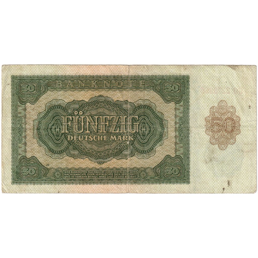 Deutsche Demokratische Republik, 50 Deutsche Mark, 1948, KM:14b, S+
