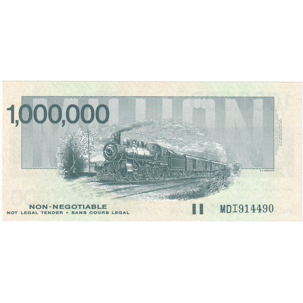 Canada, Dollar, 1000000 TORONTO NON NEGOCIABLE, UNC(65-70)