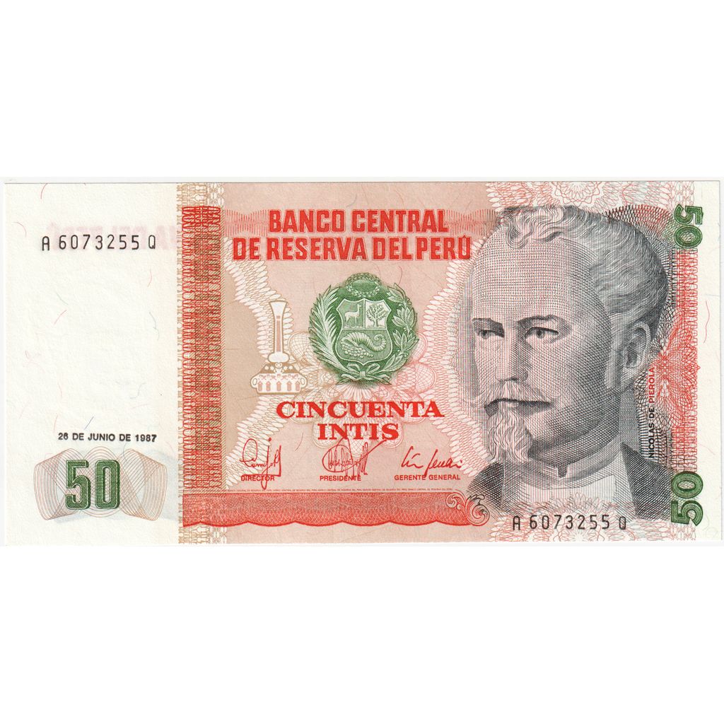 Peru, 50 Intis, 1987, 1987-06-26, KM:131a, NIEUW