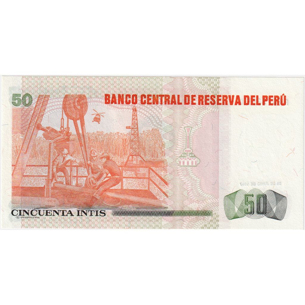 Peru, 50 Intis, 1987, 1987-06-26, KM:131a, NIEUW