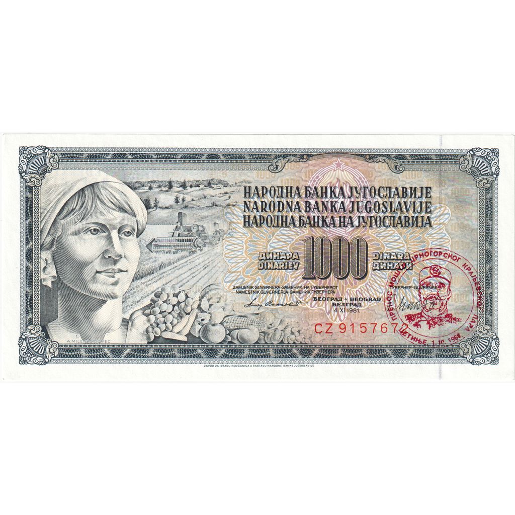 Banknote, Yugoslavia, 1000 Dinara, 1981, 1981-11-04, KM:92a, UNC(65-70)