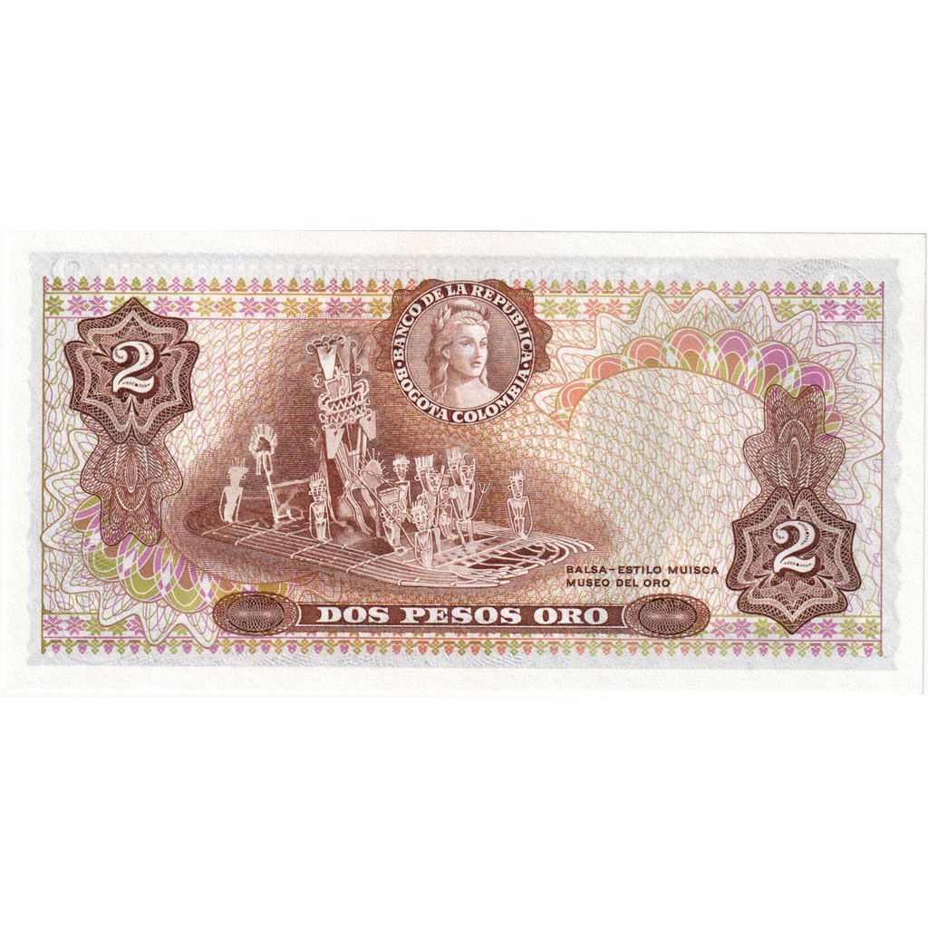 Colombia, 2 Pesos Oro, 1977, 1977-01-01, KM:413b, NIEUW