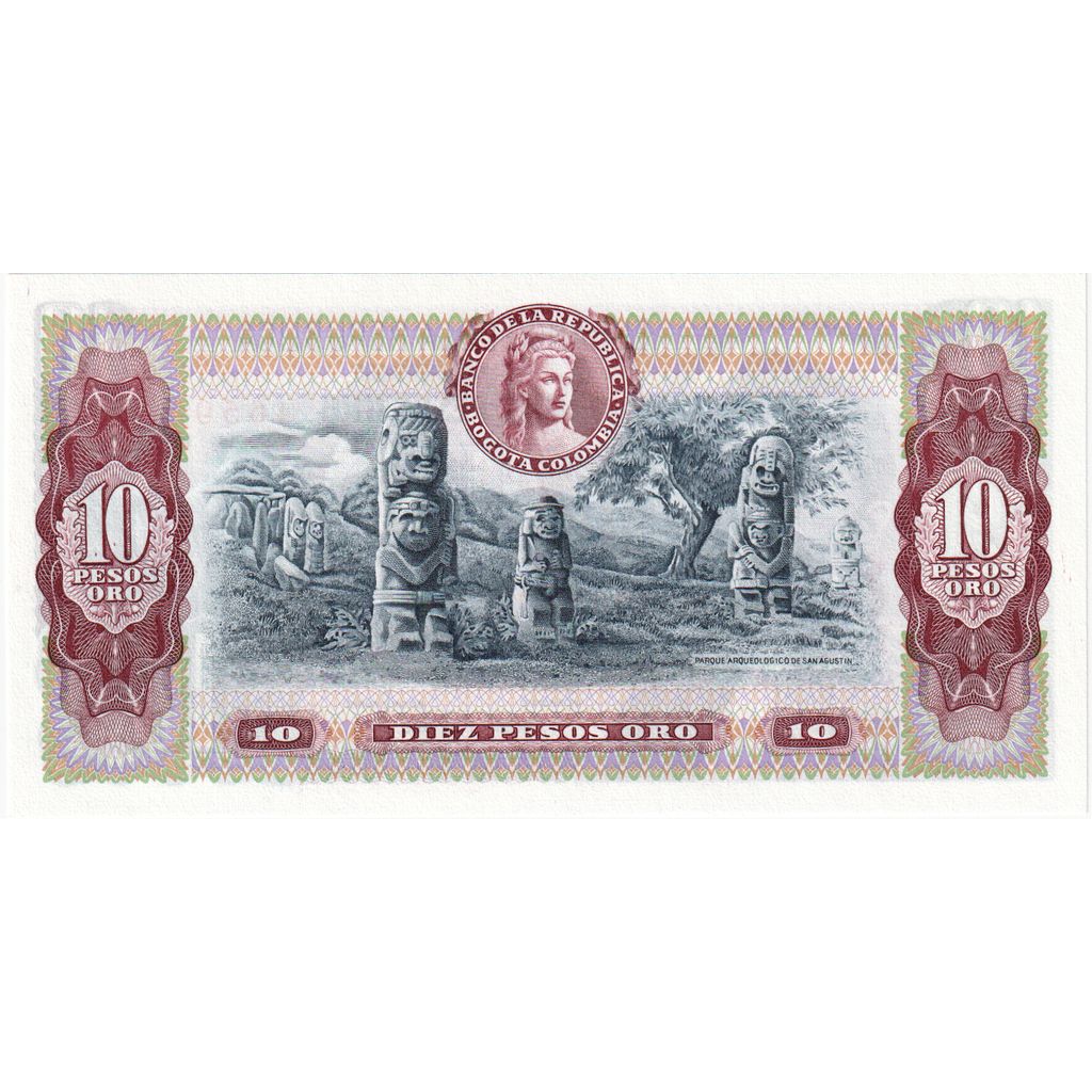 Colombia, 10 Pesos Oro, 1980, 1980-08-07, KM:407g, NIEUW