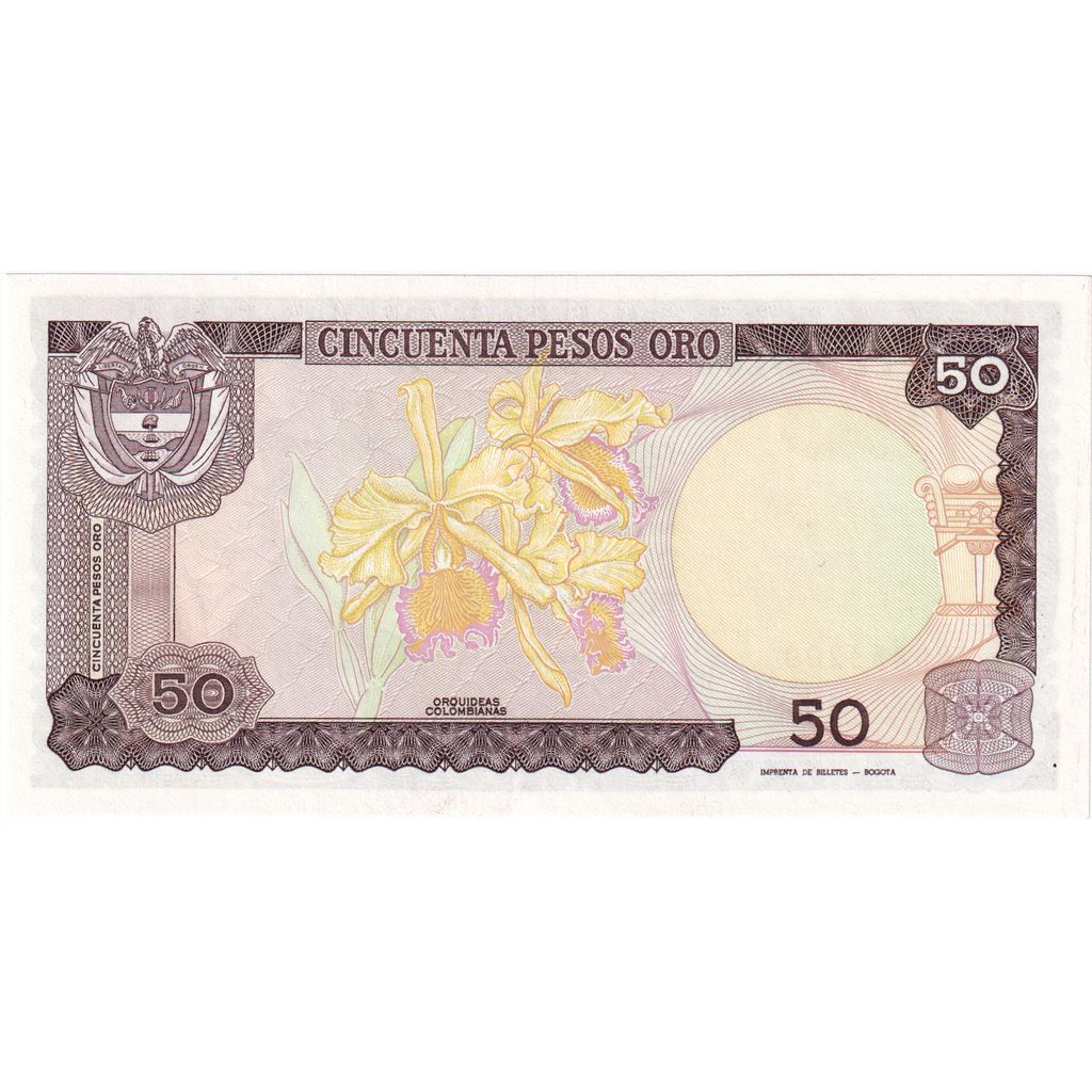 Banknot, Colombia, 50 Pesos Oro, 1985, 1985-01-01, UNC(65-70)