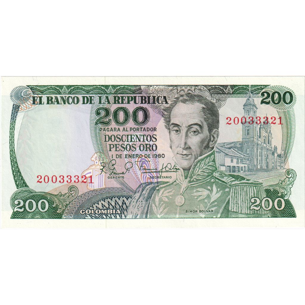 Colombie, 200 Pesos Oro, 1980, 1980-01-01, KM:419, NEUF
