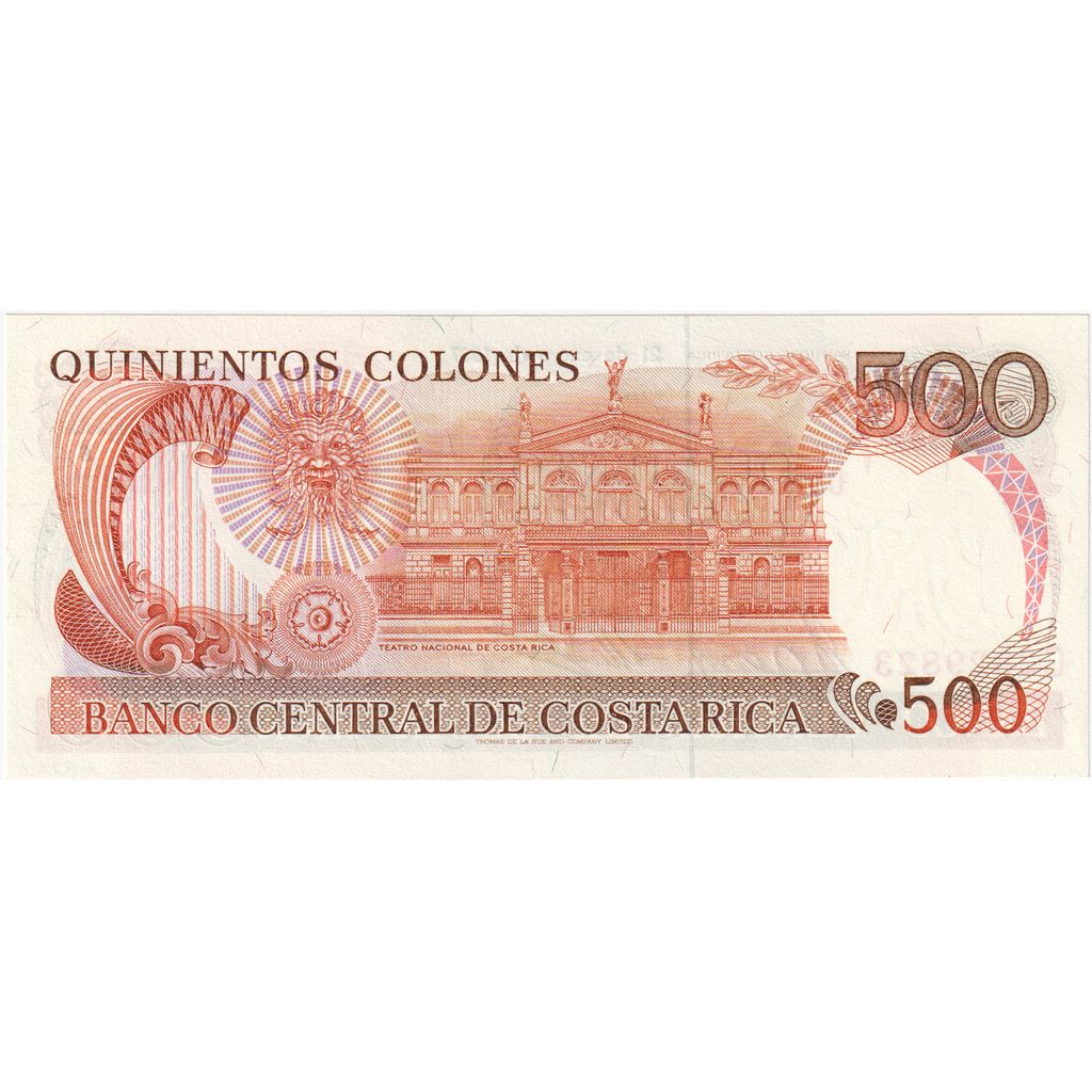 Costa Rica, 500 Colones, 1989, 1989-09-21, KM:262a, NEUF