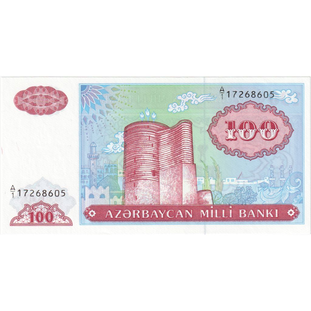 Azerbaijão, 100 Manat, KM:18b, UNC(65-70)