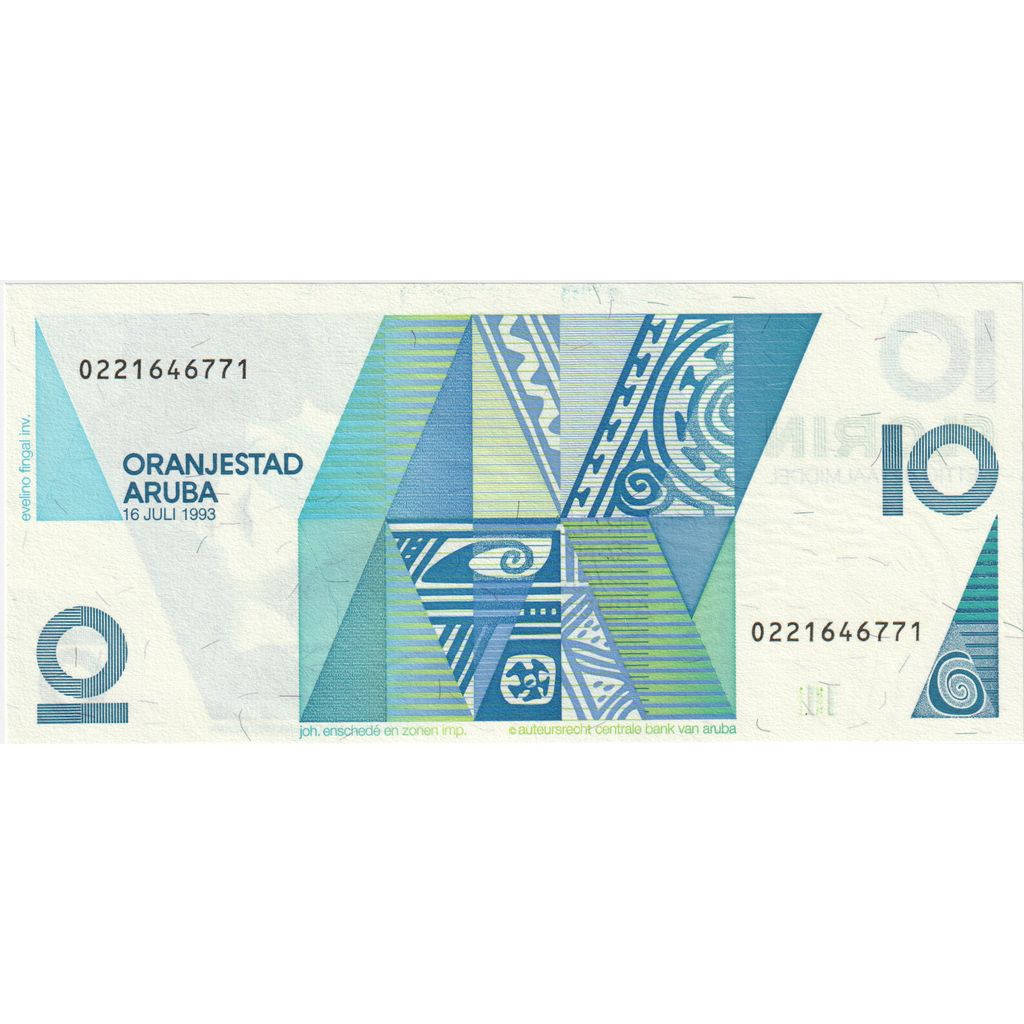 Aruba, 10 Florin, 1993, 1993-07-16, KM:11, UNC(65-70)