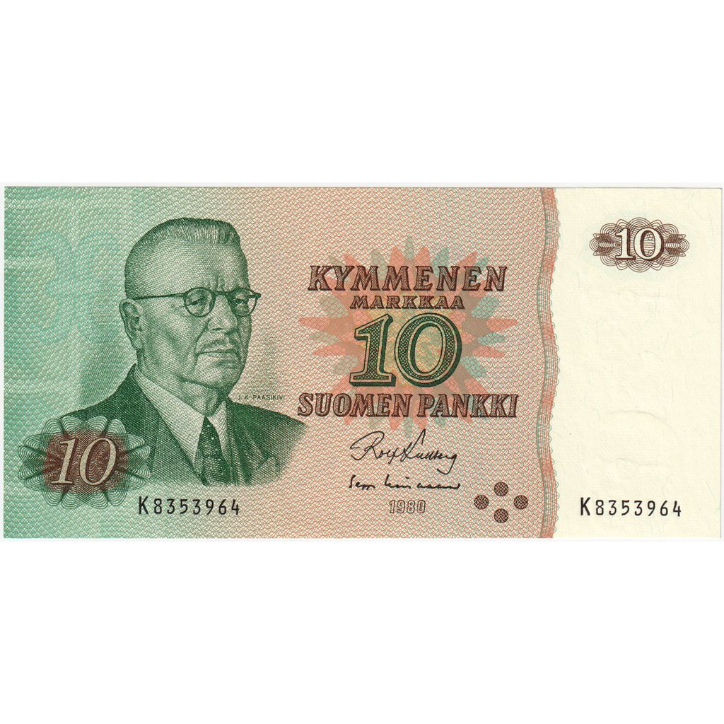 Finlandia, 10 Markkaa, 1980, KM:111a, FDS