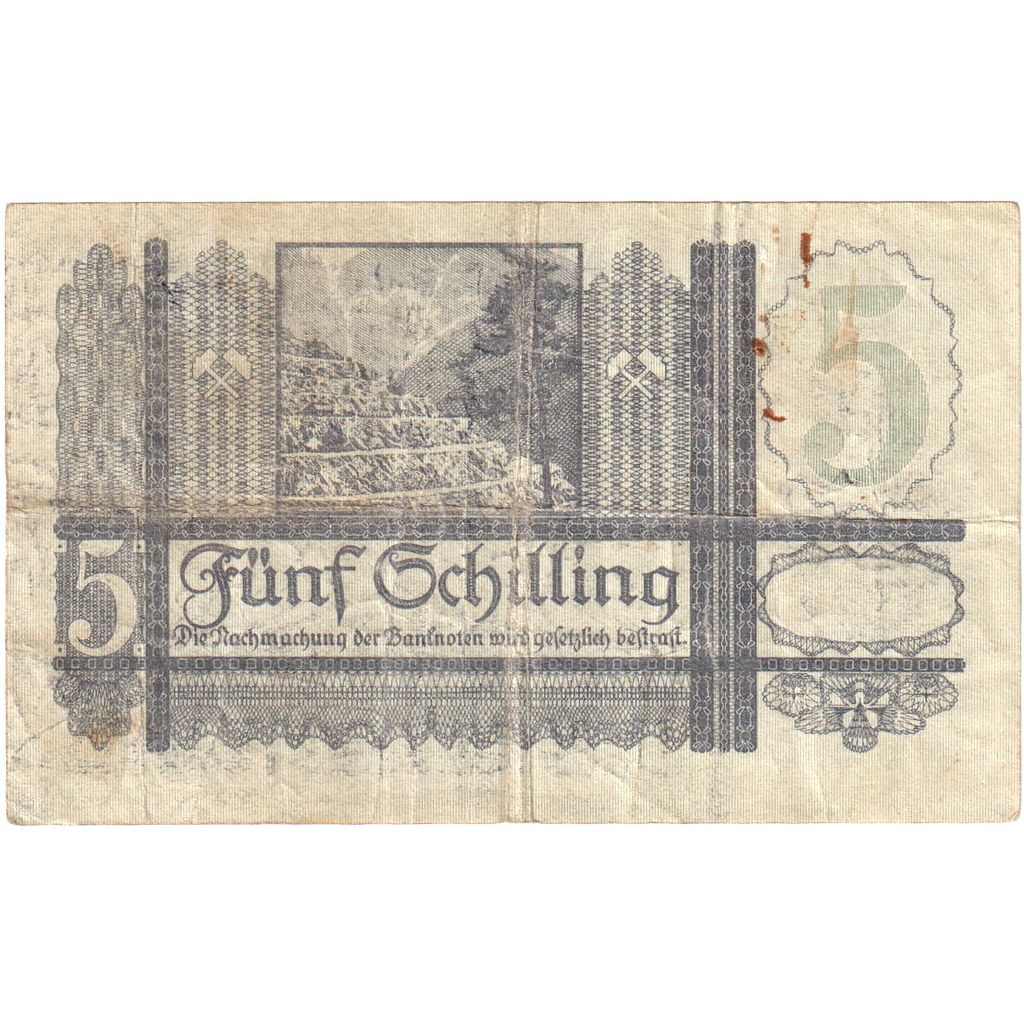 Austria, 5 Schilling, 1945, 1945-09-04, KM:121, VF(20-25)