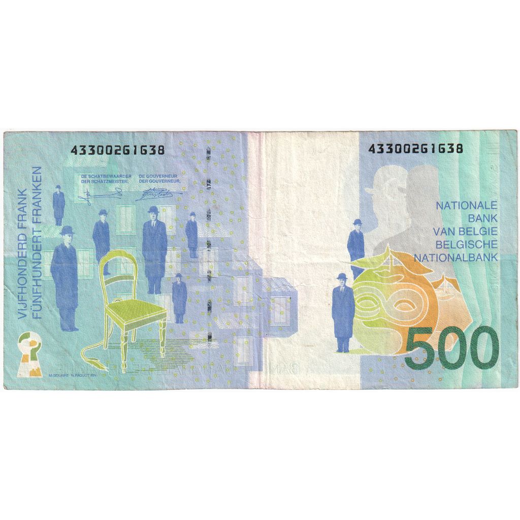 Belgium, 500 Francs, KM:149, VF(30-35)