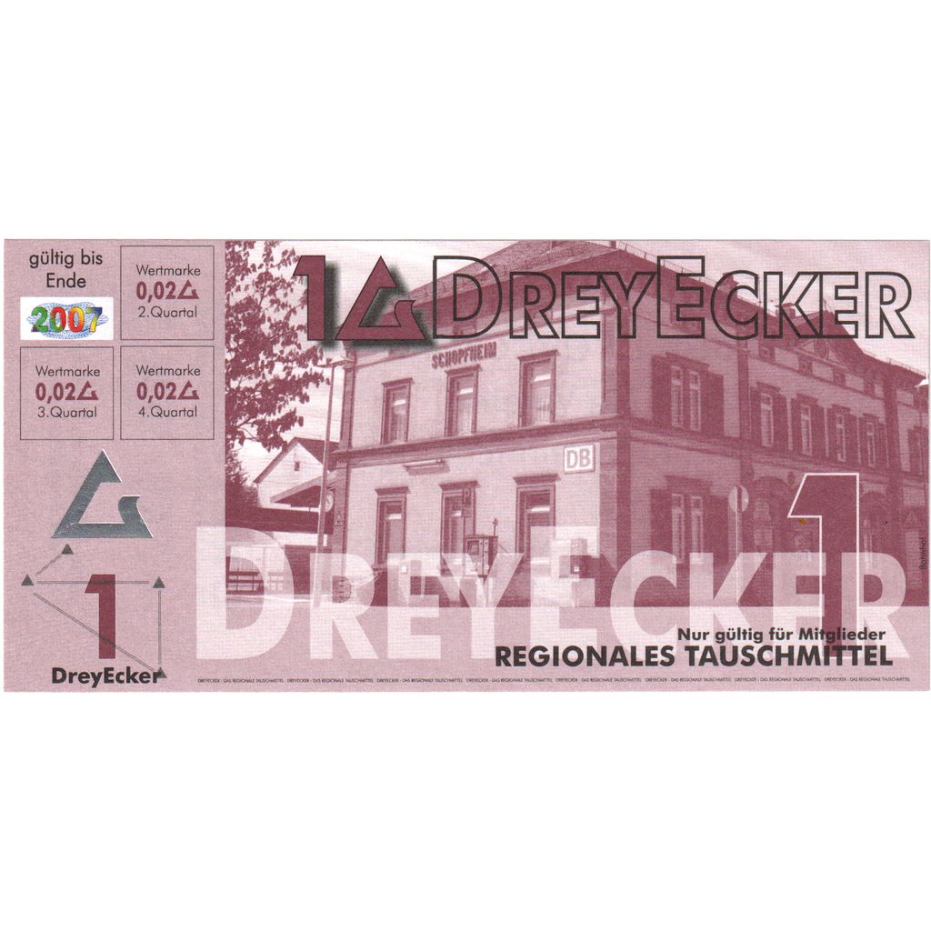 Germany, 2007, 1 DREYECKER REGIONAL BANKNOTE FANTASY, UNC(65-70)