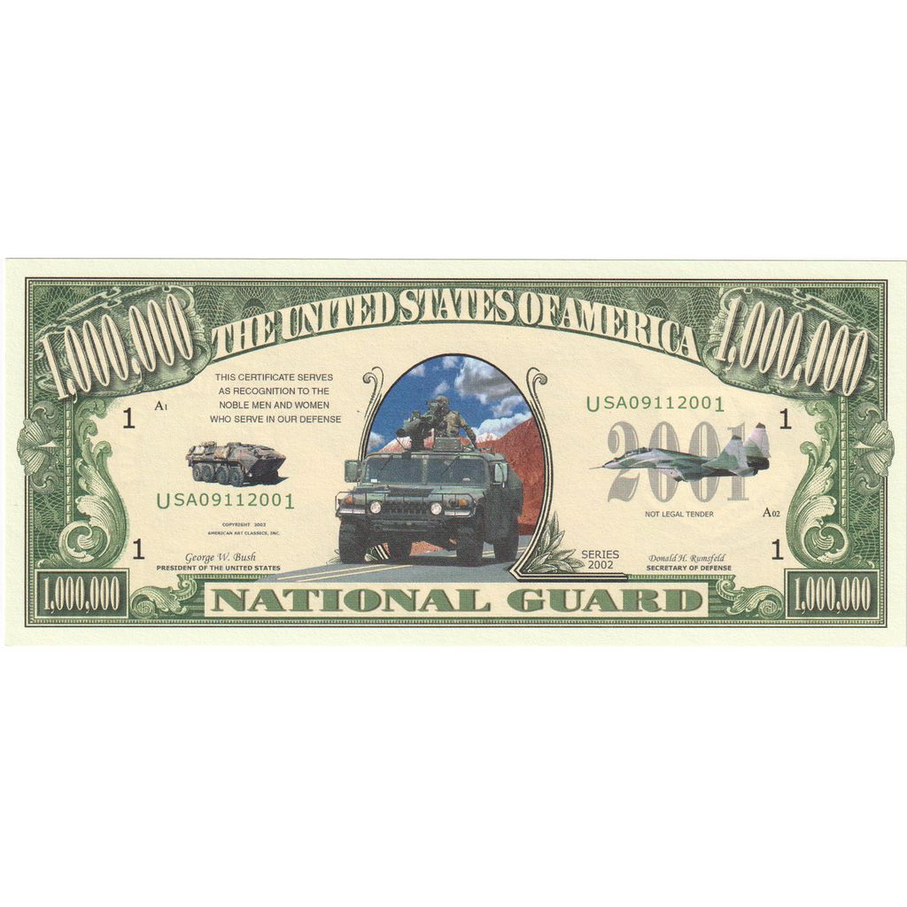 United States, Dollar, 2001, FANTASY 1 000 000 DOLLARS, UNC(65-70)