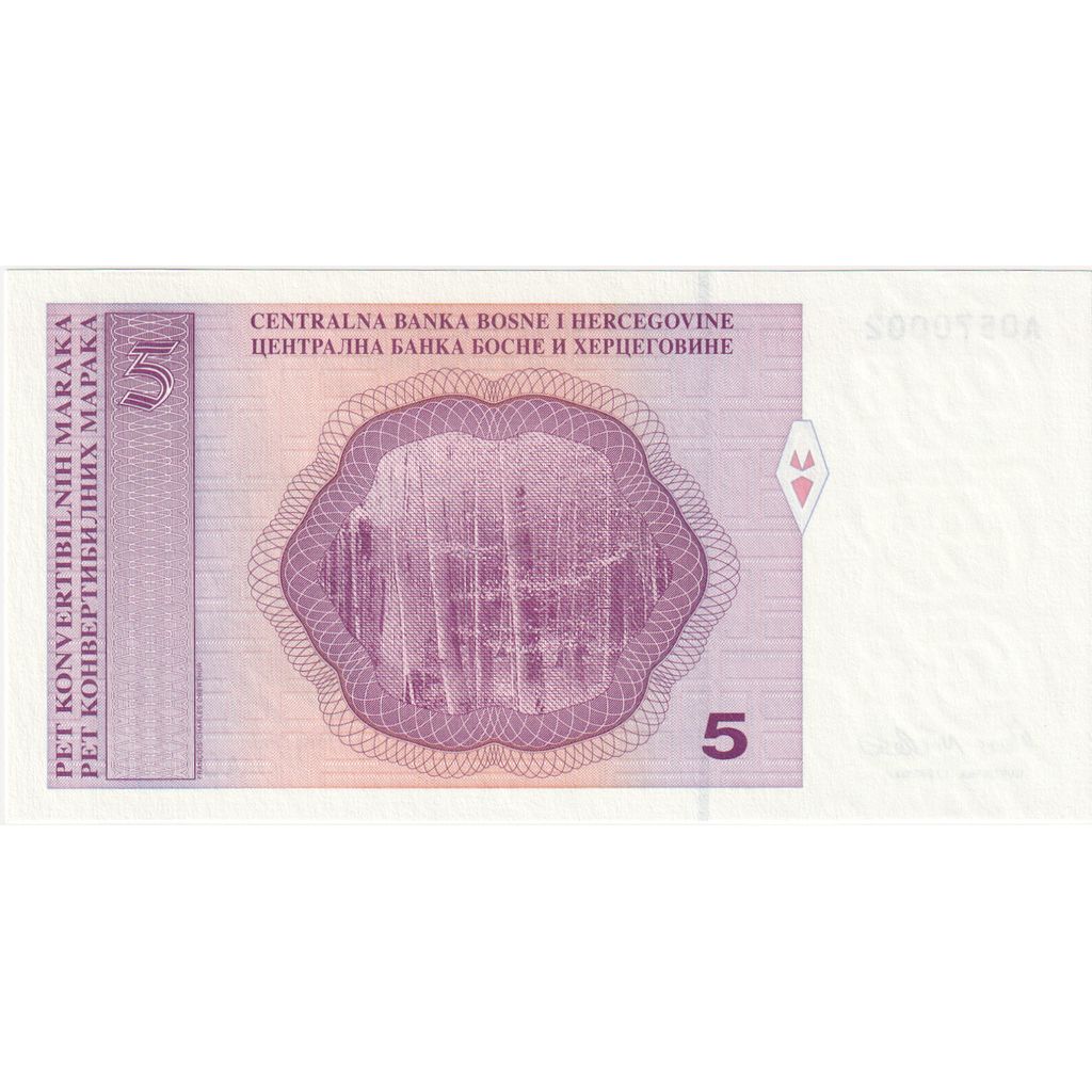 5 Convertible Maraka, Bosnia - Herzegovina, KM:61a, UNC