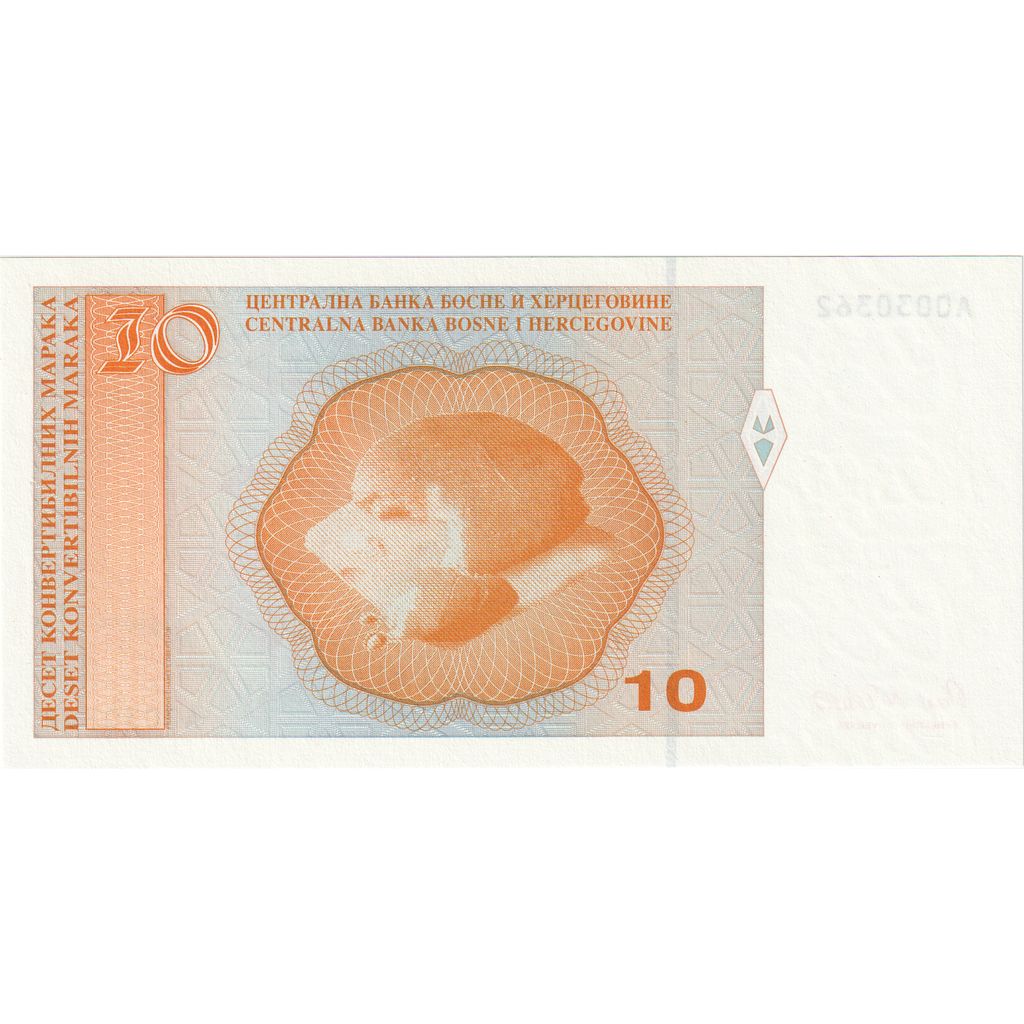 Bosnia - Herzegovina, 10 Convertible Maraka, KM:64a, UNC(65-70)