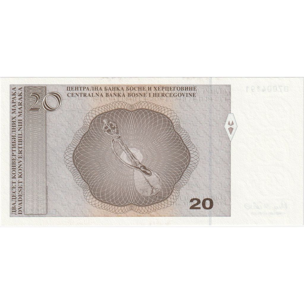 Bosnia - Herzegovina, 20 Convertible Maraka, KM:66a, UNC(65-70)