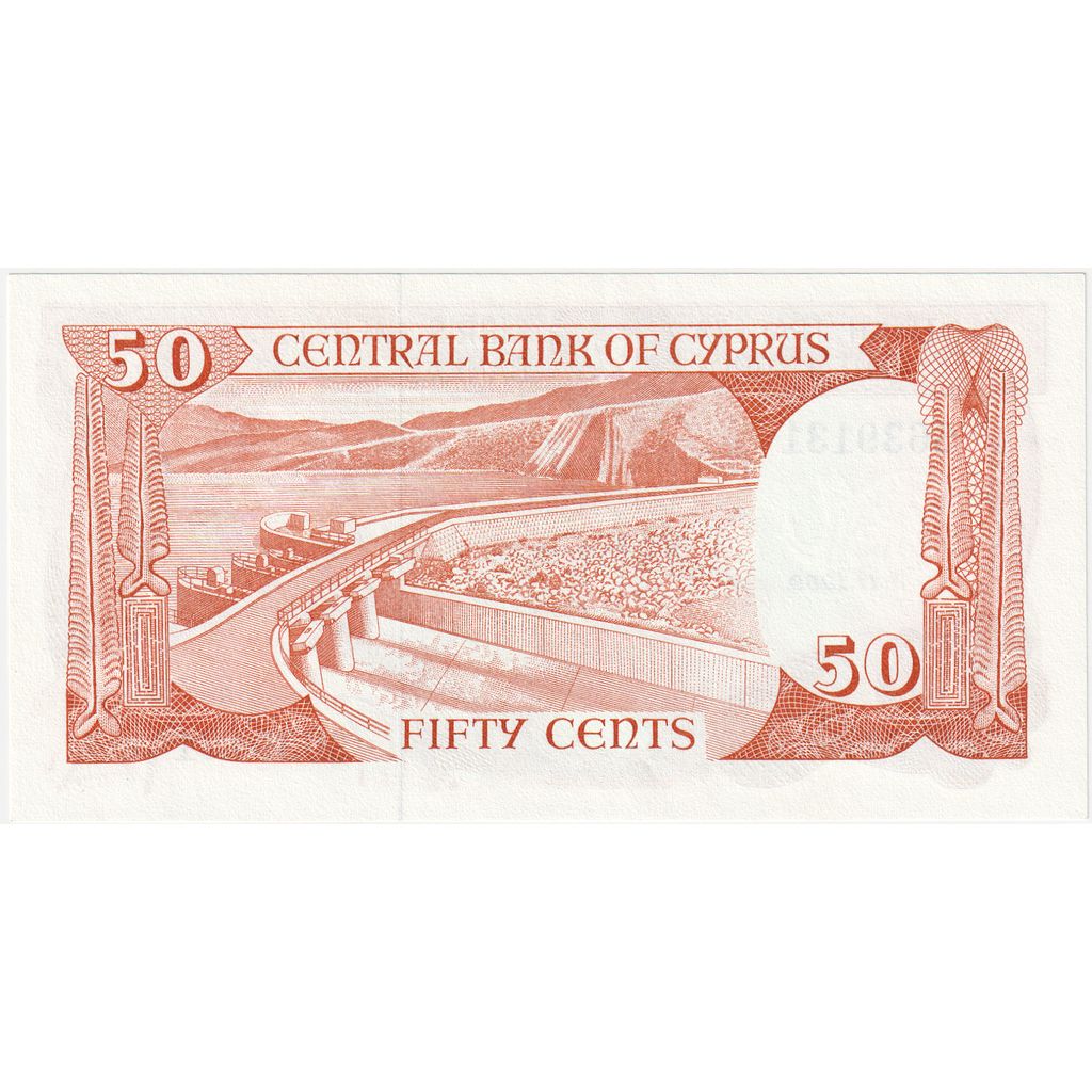 Chipre, 50 Cents, 1989-11-01, UNC(65-70)