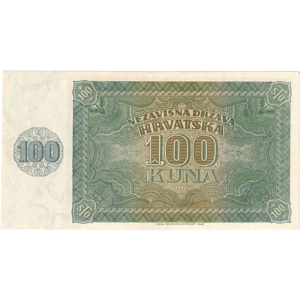 Banknote, Croatia, 100 Kuna, 1941, 1941-05-26, KM:2a, EF(40-45)