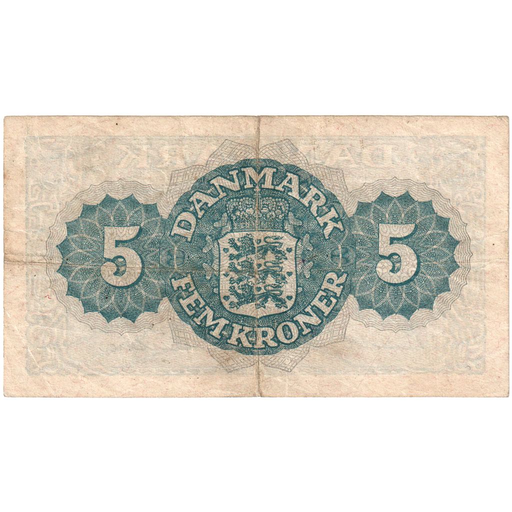 Dinamarca, 5 Kroner, KM:35e, EF(40-45)